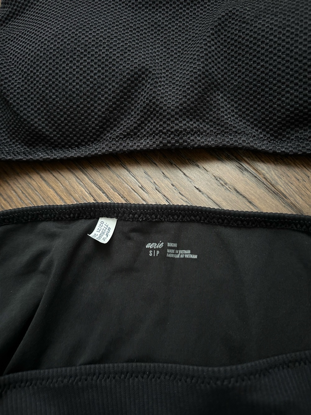 aerie Black Textured Bikini Set - Picture 4 of 4